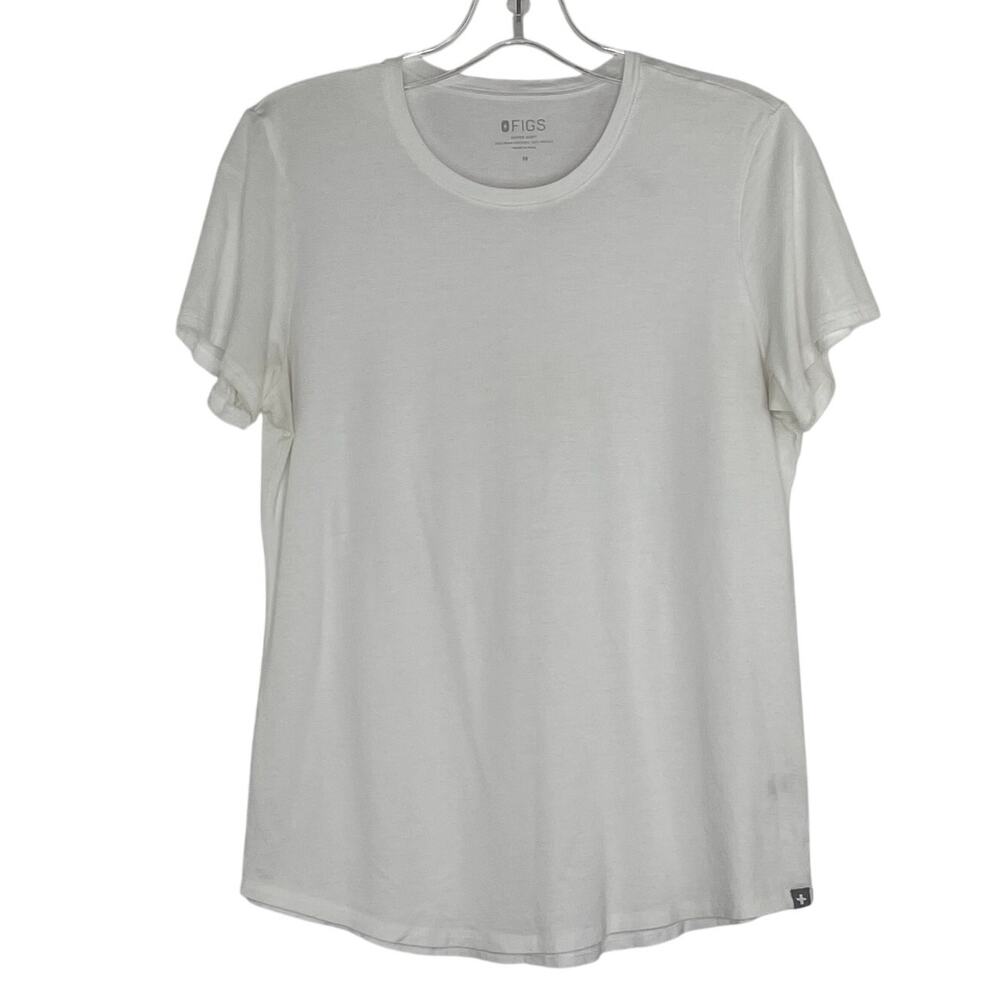 Figs Super Soft White T-shirt Supima Cotton Modal Women's Medium